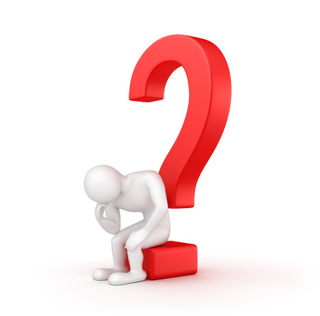 3d white man isolated in white の写真素材