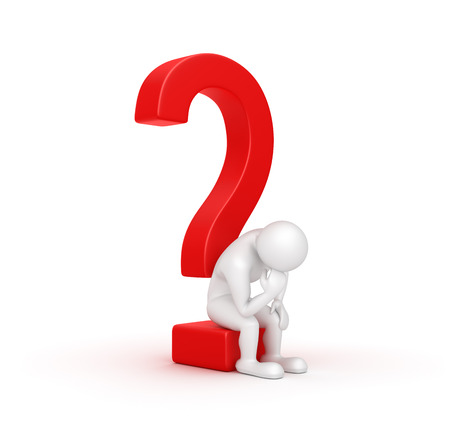 3d white man isolated in white の写真素材