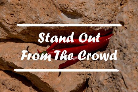 Inspirational quote on a natural lands. Stand Out From The Crowd