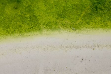 Acid lake, water, drain of chemically polluted waters. Concept business and ecologyの写真素材