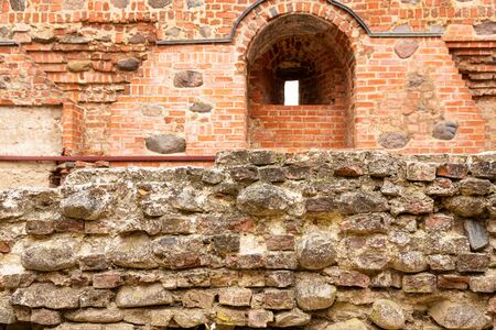 The ancient fortress wall of the European castle Mir.