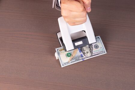 Conceptual image of a business abbreviation against money laundering.