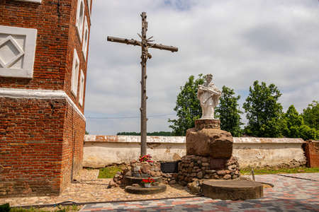View of the Nesvizh Catholic Church from the outside.の写真素材