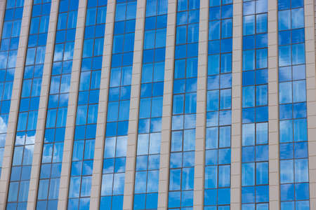 Building architecture details, facade design. Modern building Black and gray.
