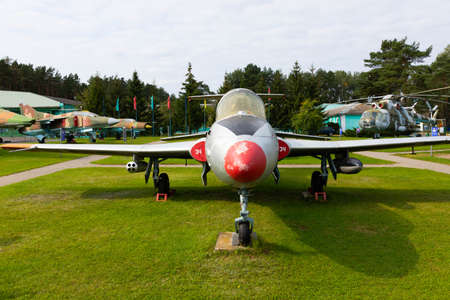 Minsk, Belarus - September 20, 2020: old, decommissioned Soviet military aircraft