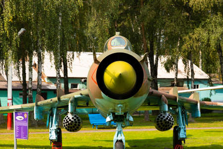 Minsk, Belarus - September 20, 2020: old, decommissioned Soviet military aircraft