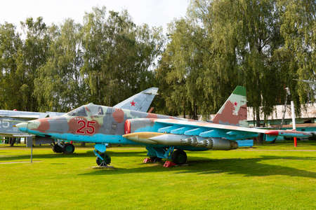Minsk, Belarus - September 20, 2020: old, decommissioned Soviet military aircraft