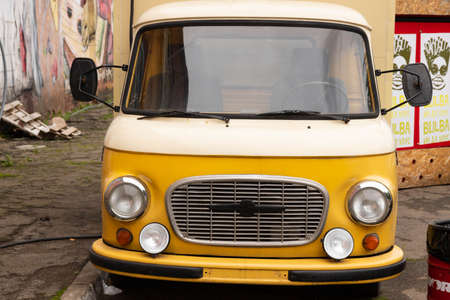 Minsk, Belarus - September 30, 2020: German vintage van Barkas B1000のeditorial素材