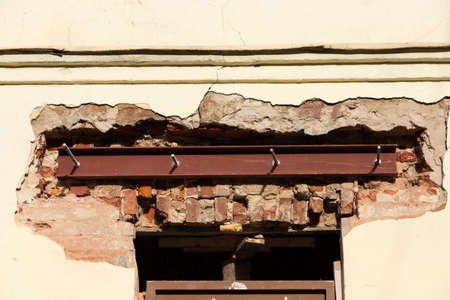 Construction and renovation work in the old building. Reinforce the doorway when restoring the old...