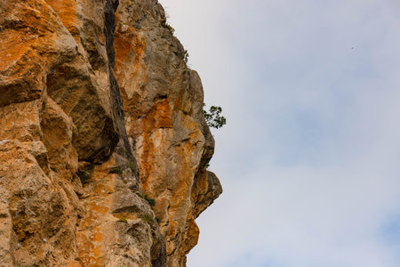 Red Red stone is a rock of pinkish-yellow marbled limestone.