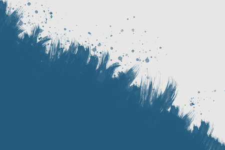 Atlantic Blue abstract watercolor paint brush, texture. Background. Copy space.