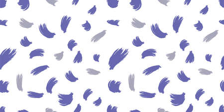 abstract seamless pattern. brush strokes. purple background, trendy color Very Peri. vector illustrationのイラスト素材