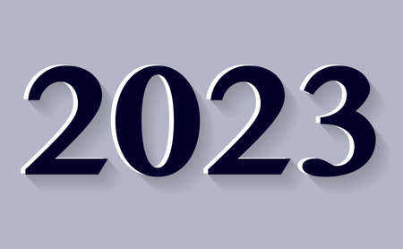 Happy new year 2023, happy holiday greeting card.
