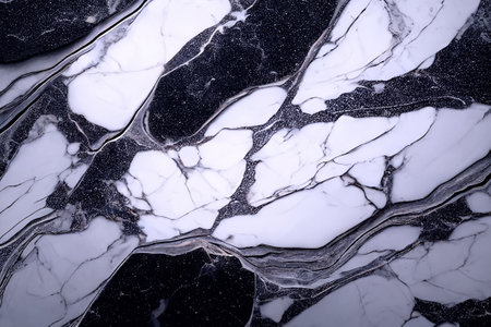 Marble texture in white and black. background.の素材