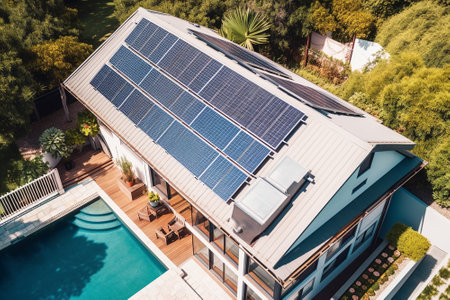 Smart House, the roof of the house from solar panels.