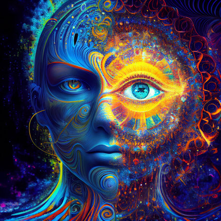 Psychedelic Eye, art. Generative AIの素材