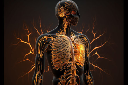 Autoimmune disease concept. Generative AIの素材
