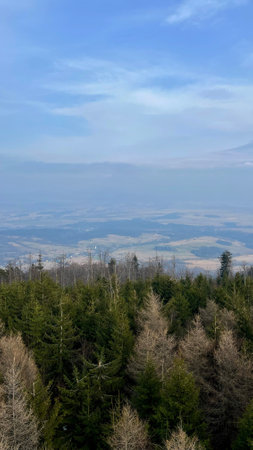 Eastern Sudetes on the border of Poland and Czech. Natural landscape.の写真素材