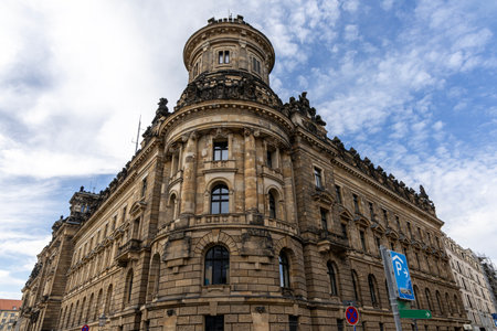 Antique architecture of old buildings Dresden, Germany