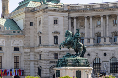 Facades of historical buildings Austria, Viennaの写真素材