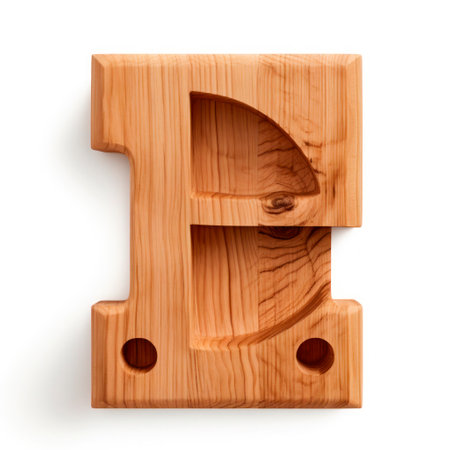 Abstract 3d wood construction on white backgroundの素材