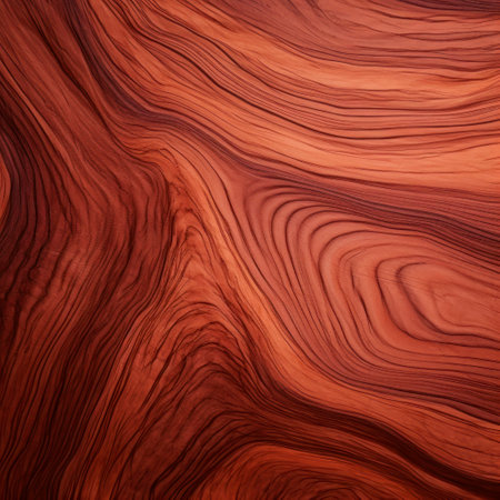 Top view of red - brown wood for background, dark wooden surface with natural pattern and color, abstract backgroundの素材