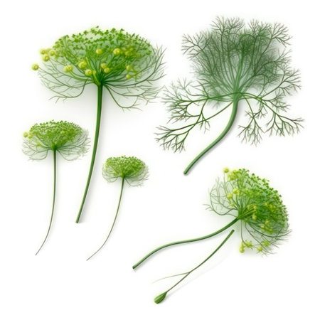 greenery icon set on white backgroundの素材