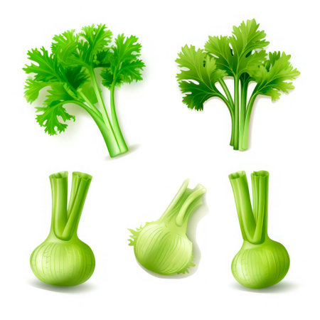 greenery icon set on white backgroundの素材