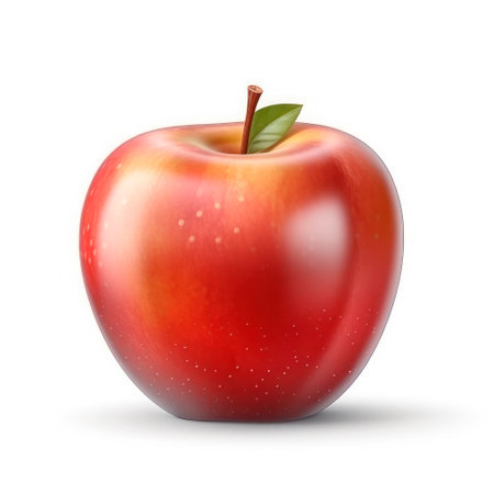 Red apple isolated on white backgroundの素材