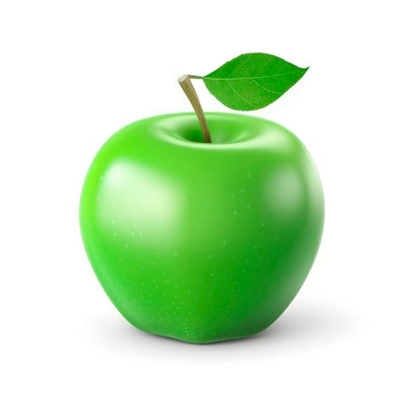 green apple isolated on white backgroundの素材