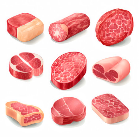 Meat dishes icons setの素材