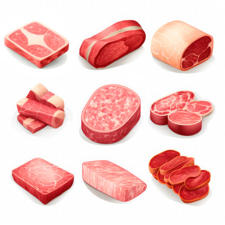 Meat dishes icons setの素材