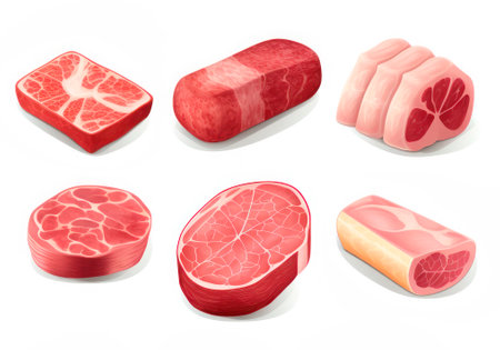 Meat dishes icons setの素材