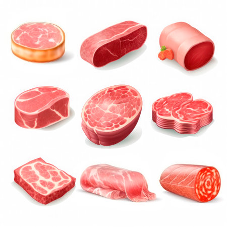 Meat dishes icons setの素材