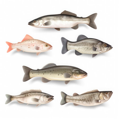 ocean fish icons setの素材