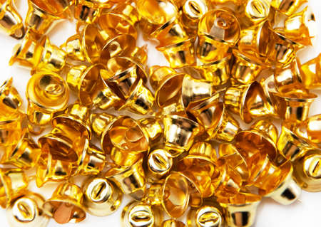 Bells on a white background of yellow color.