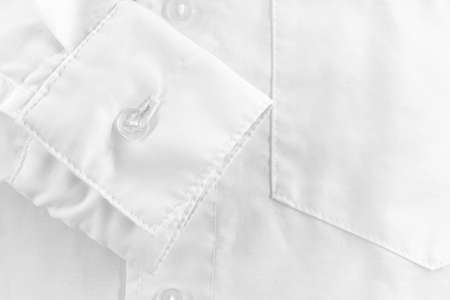 White shirt. Hands of a male shirt