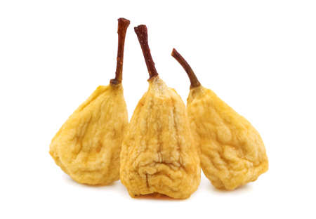 Pearl isolate. Pear and dried or withered on a white background. fruitの写真素材