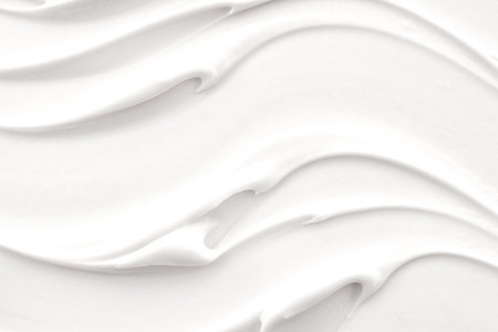 Texture of white cosmetic cream. Moisturizing cream background for dry skin careの写真素材