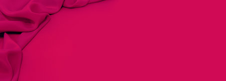 Pink, red silk satin background. Bright folds on a shiny fabric. Valentine's Day. Luxury background...
