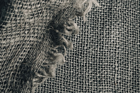 Burlap texture close up. Background from burlap fabric. Canvasの写真素材