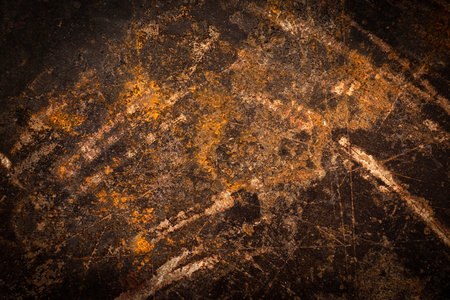 Texture of rusty metal. Metal background with corrosion and scratches. Gradient on metal texture
