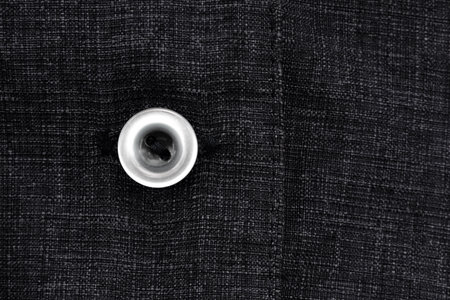 Men's shirt. Plaid shirt sleeve with buttons. Piece of clothing. buttonの写真素材