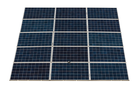 Solar panel on a white background. Ecology. Eco-friendly solar energy
