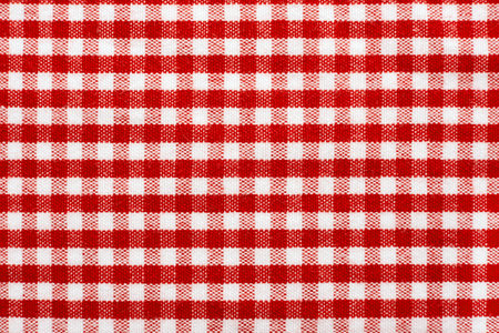 The texture of linen fabric in a large cell of red and white. Scottish tailoring materialの写真素材