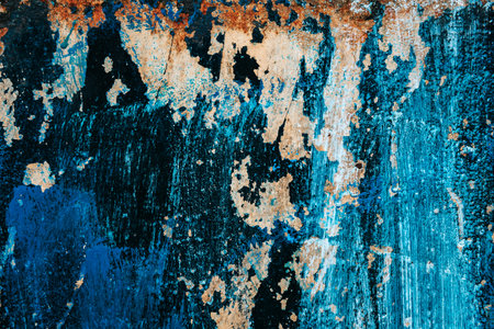 Cracked paint on metal surface. metal texture with rust