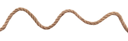 Jute rope with a knot or loop on a white background. Juteの写真素材