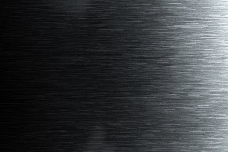 Stainless steel texture with shine. Silver steel background. Metalの写真素材