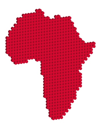 Doted map of Africa 3Dのイラスト素材