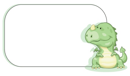 Cartoon dragon with copy space.のイラスト素材